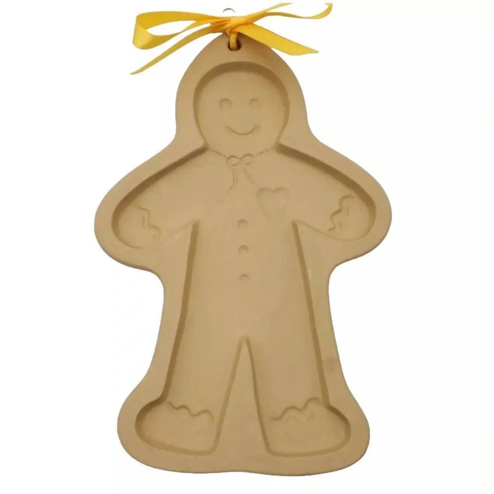 Brown Bag Cookie Art Mold 1989 Gingerbread Man Retired Hill Paper Cast EUC